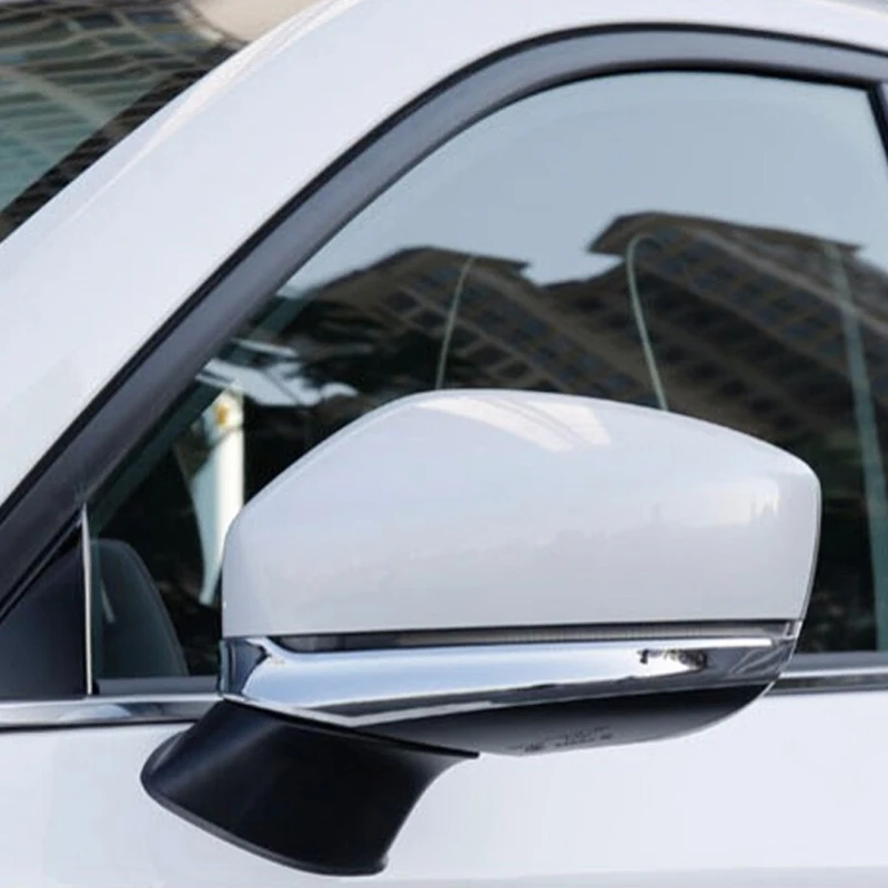 

High Quality ABS Chrome For Mazda CX5 CX-5 2017 2018 Car Door Side Rearview Mirror strip Cover Trim car styling Accessories 2pcs