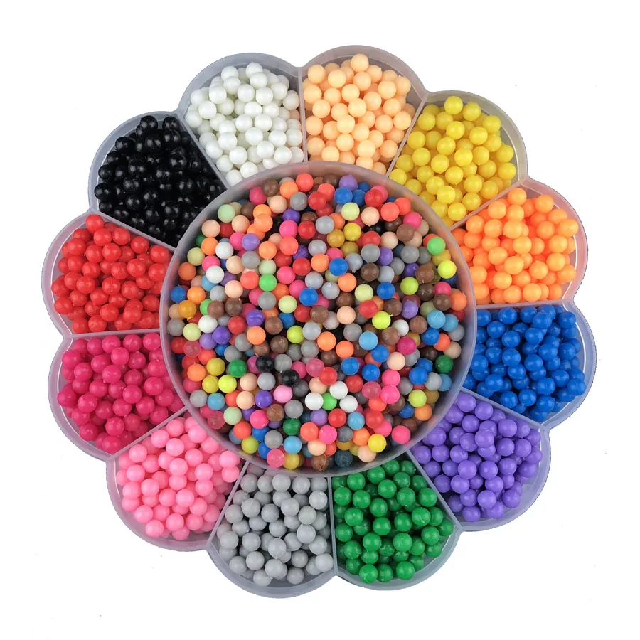 DIY Water spray beads Hand Making 3D diameter 5mm Aqua diy toy 3D Beads Puzzle Educational Toys for Children Spell Replenish 8