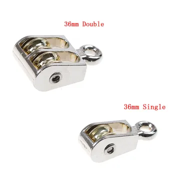 

1PC 36mm DIY Metal Sheave Zinc Alloy Fixed Pulley Crown Block And Tackle Lifting Wheel Mini Single/Double Pulley