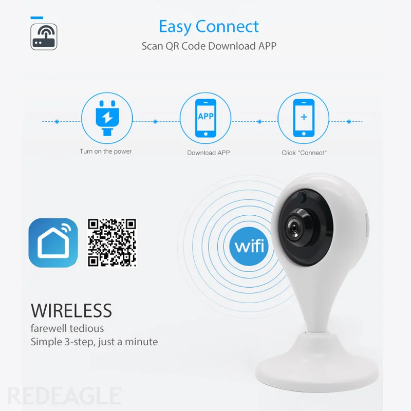 REDEAGLE HD 1080P WiFi камера IP беспроводная камера видеонаблюдения Поддержка Amazon Alexa Echo Show Google Home