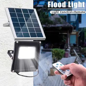 

New Waterproof Solar Floodlights 20W Remote Control + Timer + Lighting Control Outdoor Lighting LED Spotlight Garden Lamp