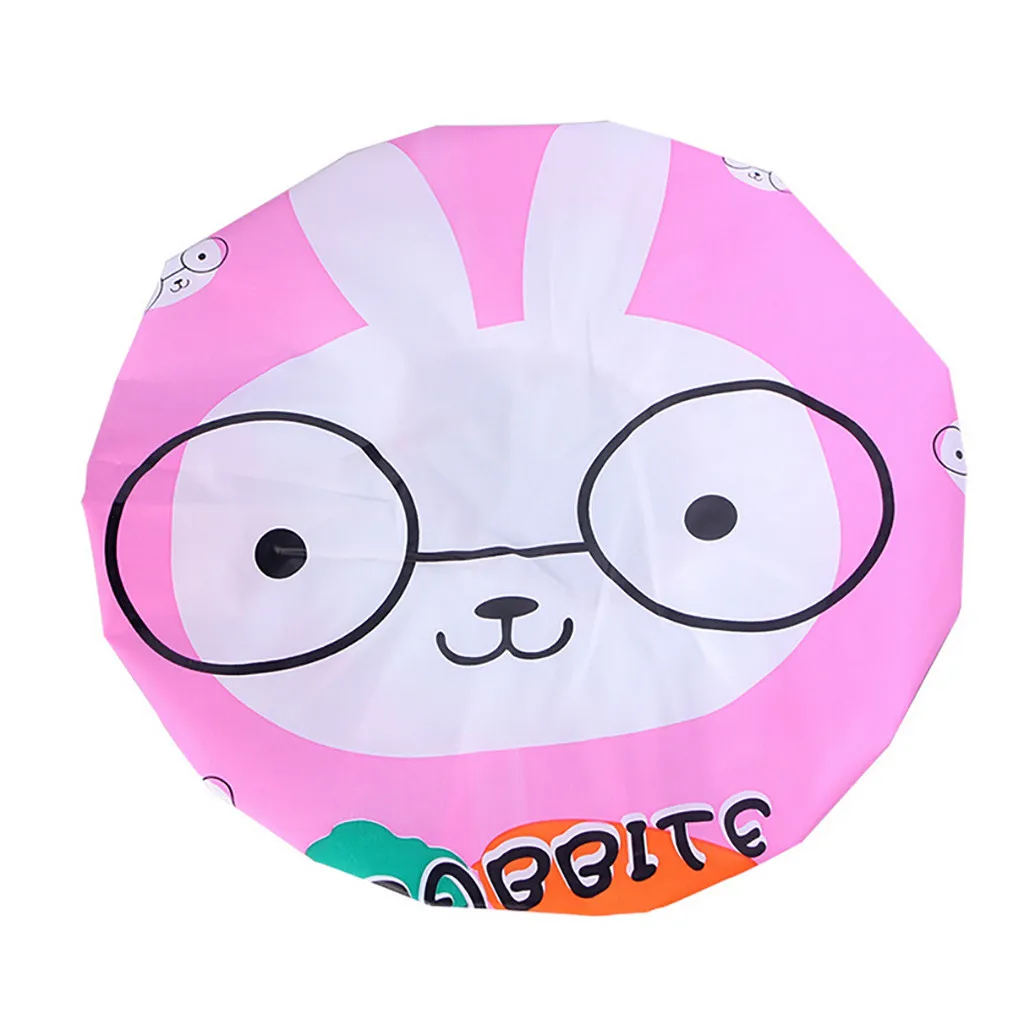 

Discounted Prices Women Shower Caps Colorful Bath Shower Hair Cover Adults Waterproof Bathing Y
