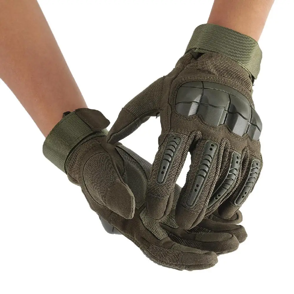 Partol Universal Black Army Green Brown Retro Leather Motorcycle Gloves Moto Waterproof Glove Full Finger Breathable M/L/XL
