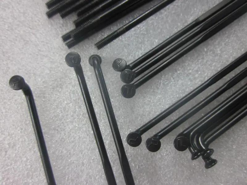 14pcs/lot Pillar PSR Aero 1432 black SS bladed J-bend spokes AL7075 nipples Road Bicycle Freeride FR Downhill DH MTB wheel parts