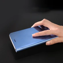 Espelho Visão Clara Caso Inteligente Para Samsung Galaxy J3 J5 J7 Pro Prime On5 On7 2016 2017 Virar Capa Para samsung J3 J4 J6 J7 J8 2018