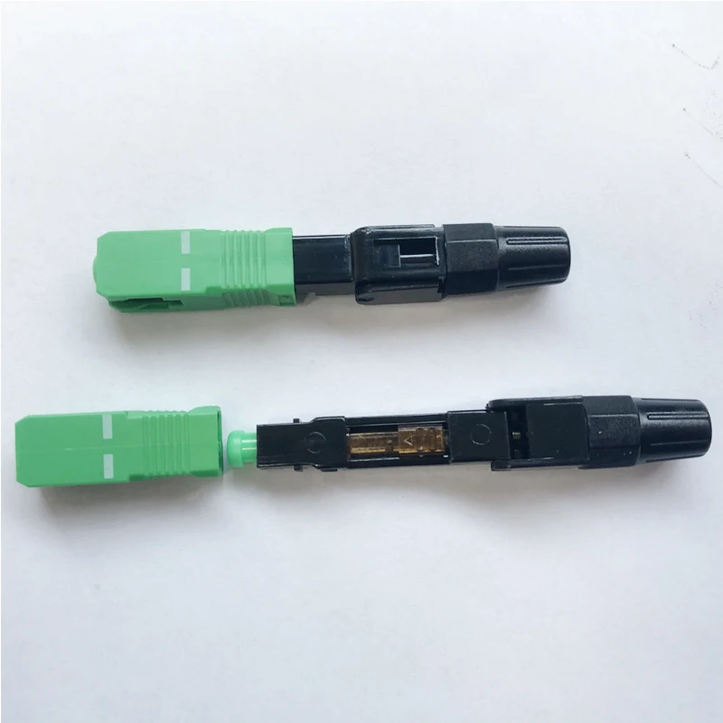 100 шт./кор. SC APC Быстрый разъем ftth Волоконно-оптический Быстрый разъем ftth SC APC Быстрый разъем волокно