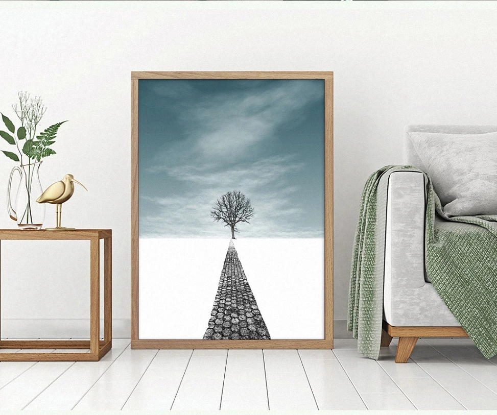 

Motivational Inspirational Road tree art canvas Posters Print art painting For Home Decoration, Wall Decor