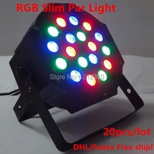 18*3 Вт DMX 512 сценические огни деловые светодиодные плоские Par высокой мощности света с профессиональным для вечерние KTV Disco DJ EU/US plug