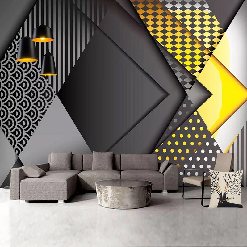 3d多角形の幾何学的な壁紙 モダンな粘着性の壁紙 リビングルームとベッドルーム用 壁紙 Aliexpress