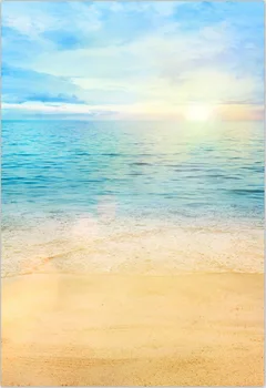

Vinyl summer blue sky sea waves Photography backdrop computer Printing newborn wedding background for photo studio