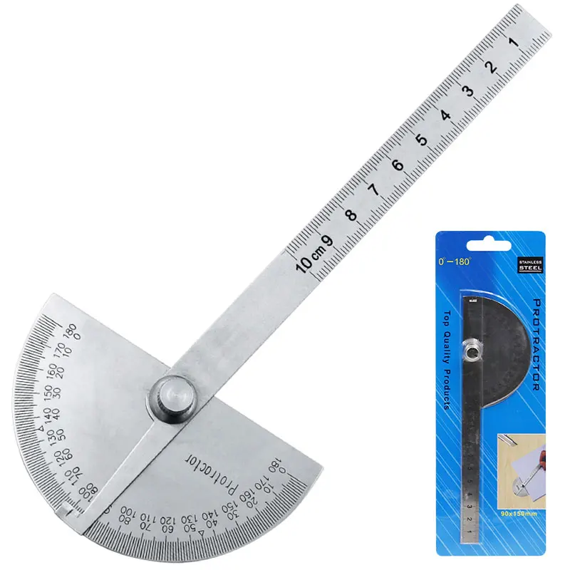 XLZWRJ 0 to 180 Degree Stainless Steel Protractor Round Head Angle Finder Craftsman Rule Ruler Machinist Tool XLZWRJ 0 to 180 Degree Stainless Steel Protractor Round Head Angle Finder Craftsman Rule Ruler Machinist Tool