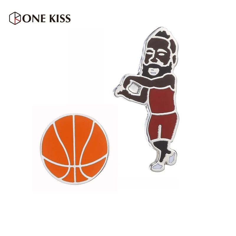 

Cartoon All-star Men Human Shape Basketball Badge Hard Enamal Pins Brooches Lapel Collar Shirt Bag Cap Pin Fashion Jewelry Gift