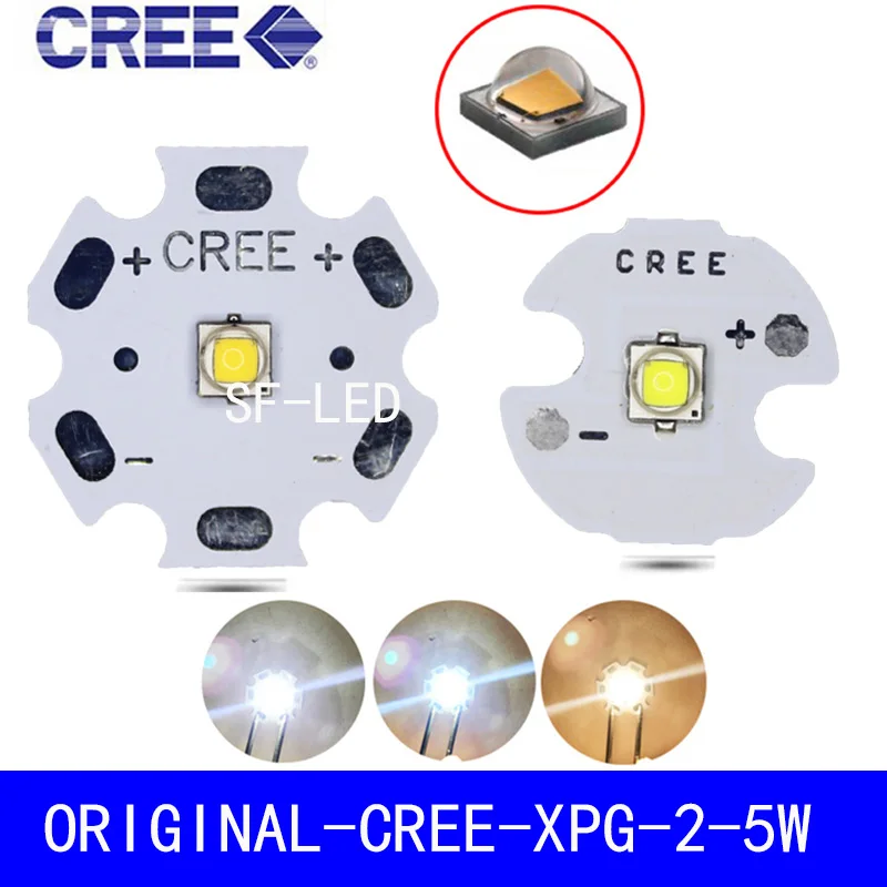 

Cree XPG2 led XP-G2 1-5W LED Emitter Cold White 6500K 3000k Neutral White with 20/16/mm Star PCB for Flashlight/spotlight/Bulb