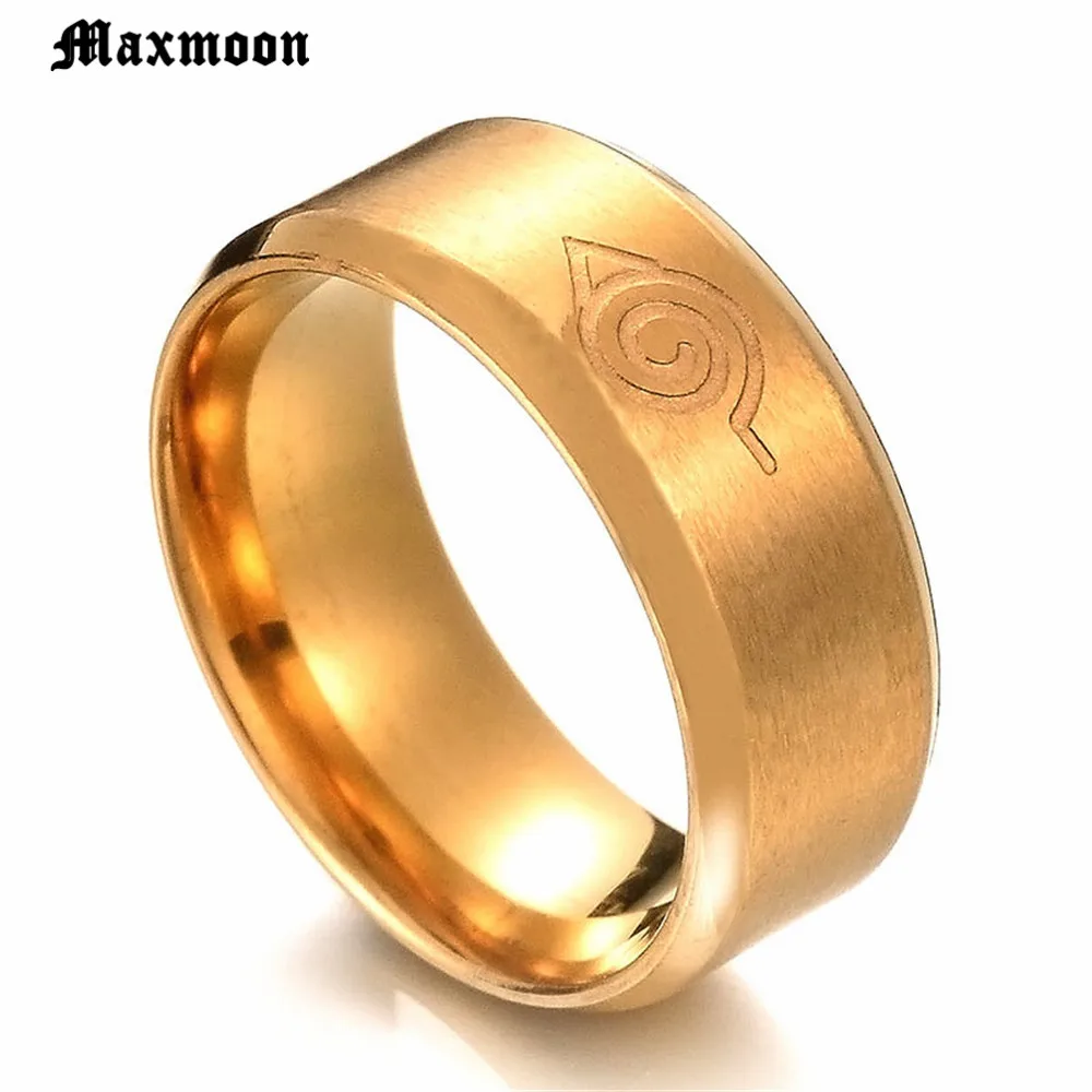 Классическое кольцо Maxmoon из нержавеющей стали фильма Наруто 2018|Кольца| |