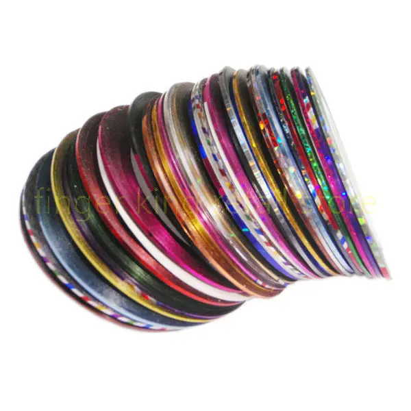 

24Pcs/LOT Mixed Colors Rolls Striping Tape Line DIY Nail Art Tips Decoration Sticker Nails FREE SHIPPING! #X110