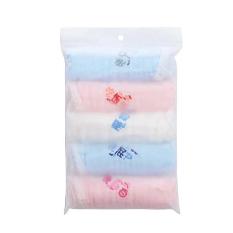 Baby Towel Washed Gauze Cotton Newborn Towels Five Suits Solid Baby Wipes Kids Towel Baby Face Towel Wash Cloth Baby Stuff