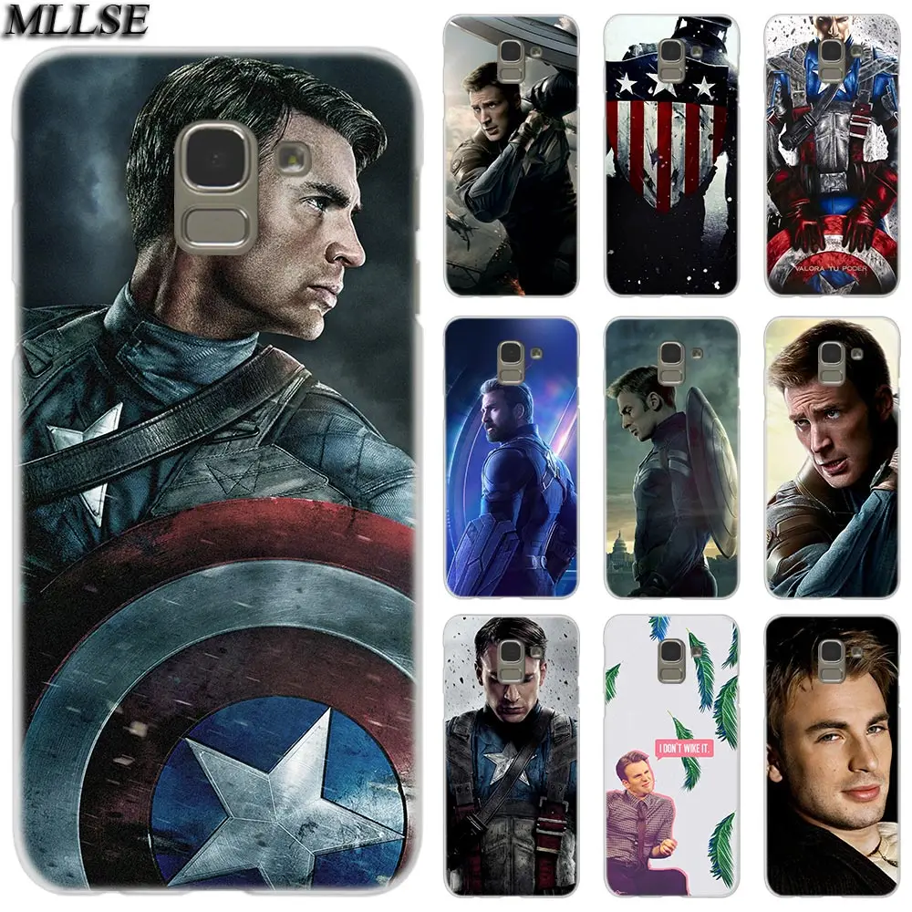 

MLLSE Captain America Chris Evans Case Cover for Samsung Galaxy J2 J4 CORE J3 J5 J7 2016 2017 EU J8 J6 2018 J4 Plus J7 Prime Hot
