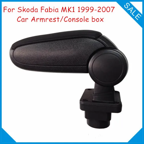 Автомобильный подлокотник для SKODA FABIA MK1 1999-2007, автомобильные аксессуары, автозапчасти, центральный подлокотник, консоль, коробка для водителя, подлокотник