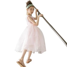 Длинное платье для подростков от 6 до 16 лет винтажное платье рождественское платье белые шифоновые платья для выпускного вечера с фатиновой юбкой для девочек на лето и осень