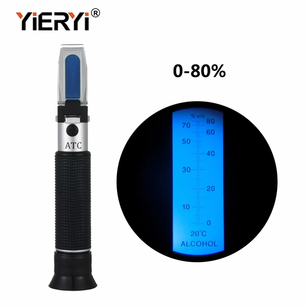 

Free shipping 2016 new hand held brix 0-80% Alcohol refractometer (single scales)