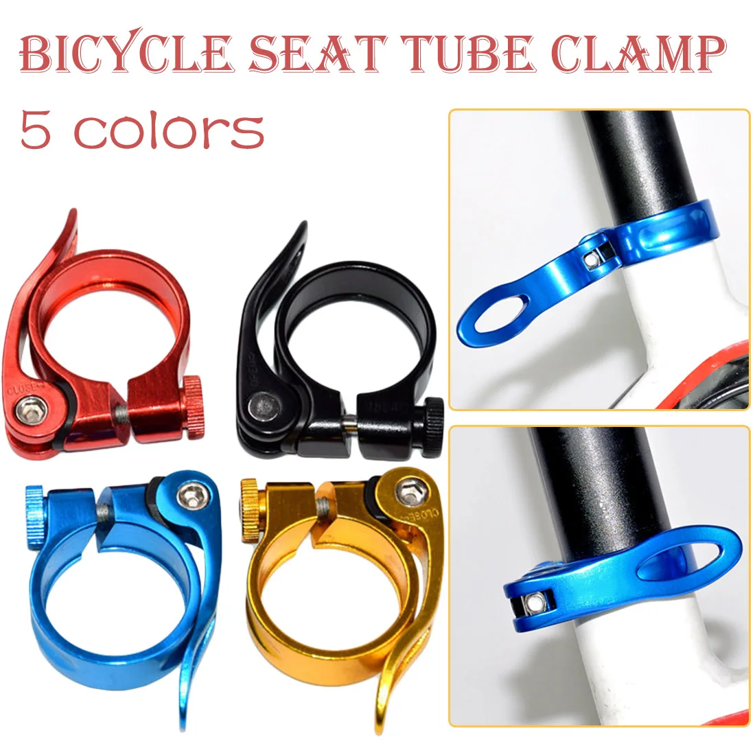 

2019 New 31.8mm Aluminum Alloy Seatpost Clamp MTB Bike Cycling Saddle Seat Post Clamp Quick Release Spare Parts for Bicycles