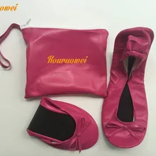 Ярко-розовые складные туфли с индивидуальными принтами для онлайн-покупок