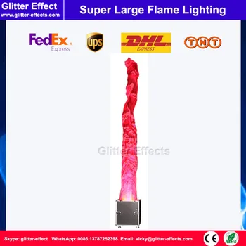 cheap 6 meter Super Stage LED Fake gesimuleerde flame verlichting LED lamp zijde kunstmatige grote fire machine voor grote evenement celebratiions