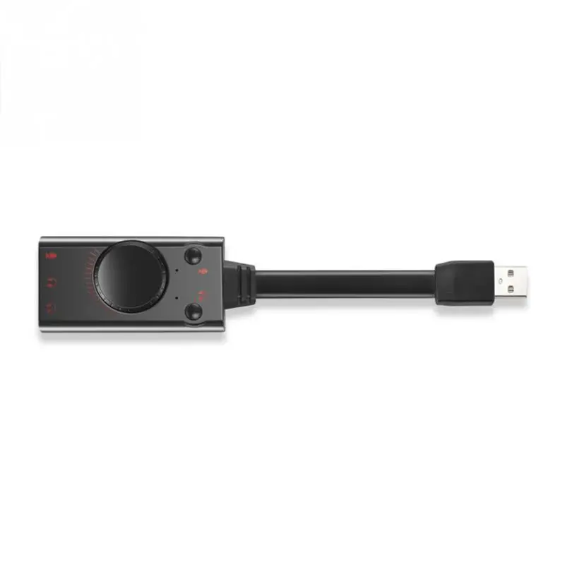 

For Headset Microphone Stereo Desktop Laptops Sound Card External USB Converter volume control