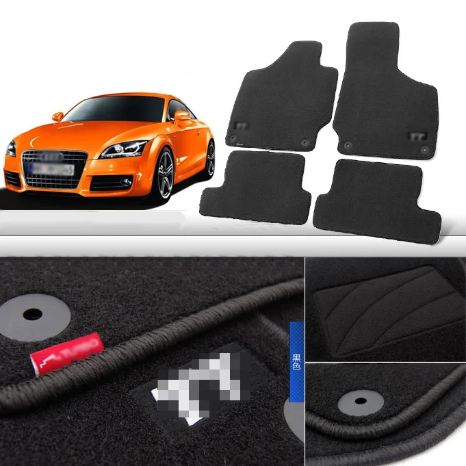 4pcs Premium Auto Fabric Nylon Anti slip Floor Mats Carpet For Audi TT