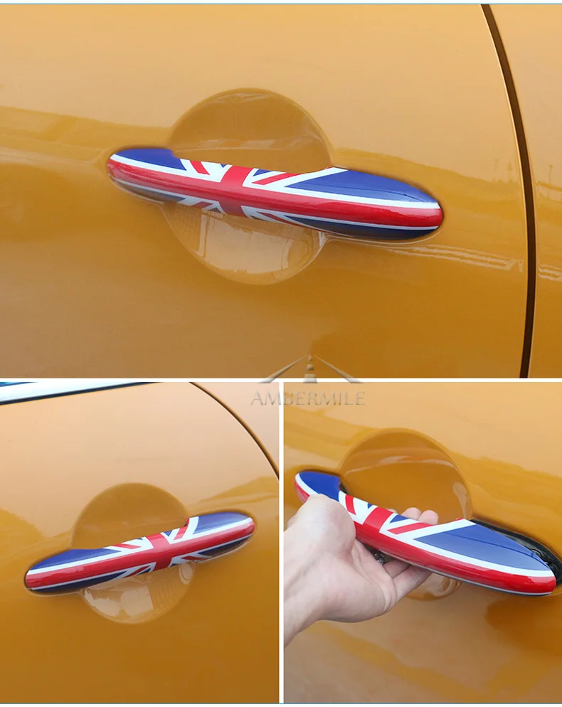  Car Door Handle Covers Sticker Decal Decoration for Mini Cooper Countryman R60 Paceman R61 Accessories Car Styling (7)
