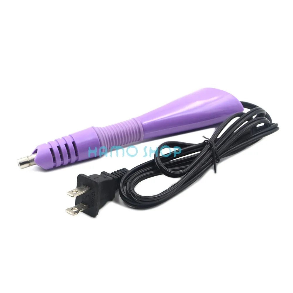 

1pcs Purple US Plug Hot Fix Crystal Iron-on Applicator Wand Heat Gun for Rhinestone Tool