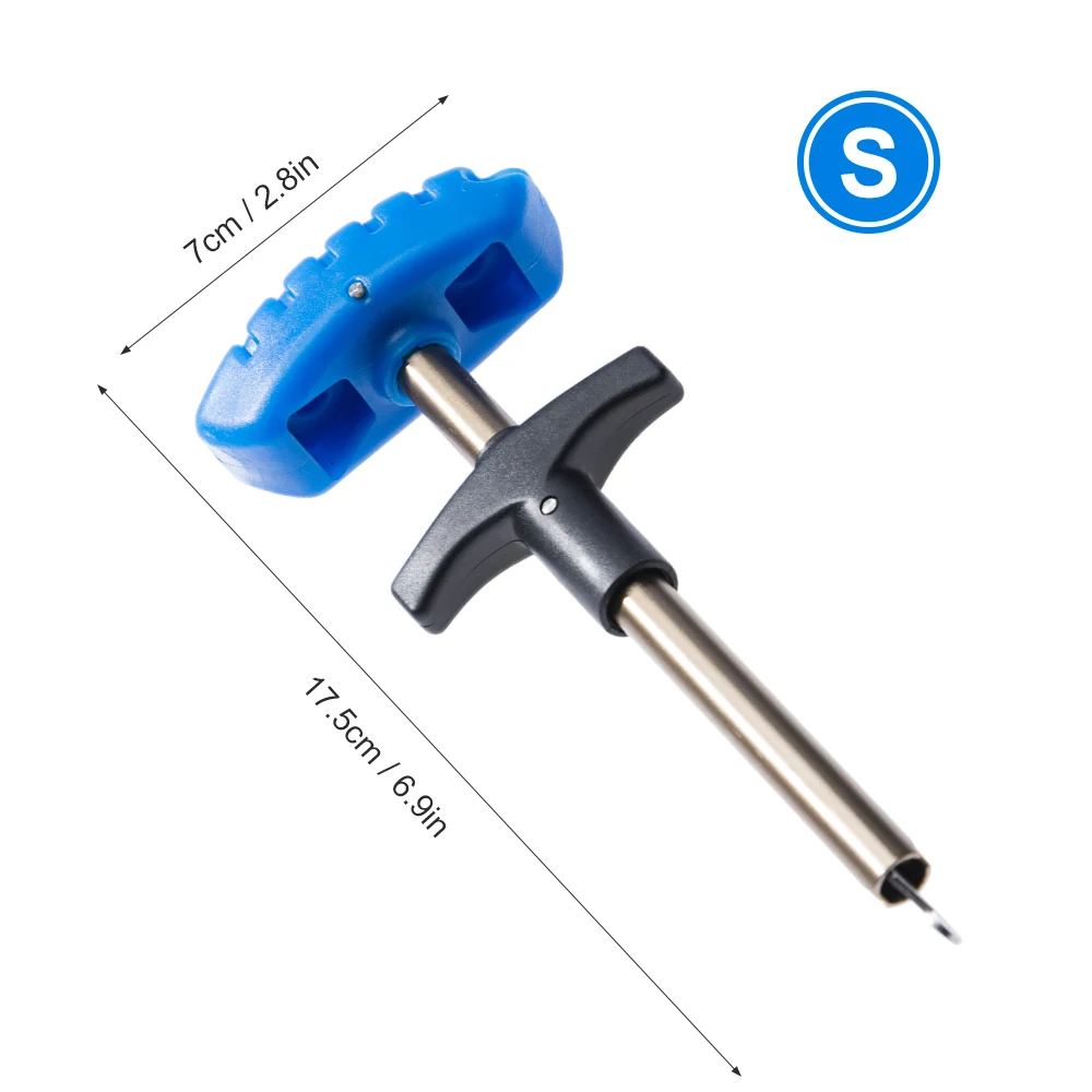 Легкий рыболовный крючок для удаления приманки из алюминиевой трубки портативный рыболовный крючок для удаления приманки алюминиевый крючок для снятия приманки - Цвет: S