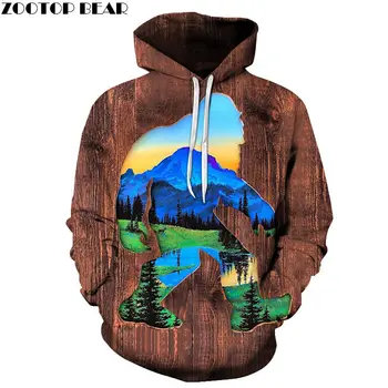 

Anime Movie Men Hoody Horror Pullover False Male Sleeves Casual Warm Tracksuits 3D Spring Sweatshirts Drop Ship Tops ZOOTOP BEAR