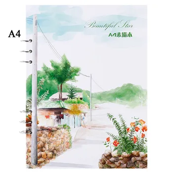 

1PCS A4 Hard Shell Detachable Sketchbook Hard-Painted Picture Book Loose-Leaf Student Art Painting Professional Blank Sketchbook