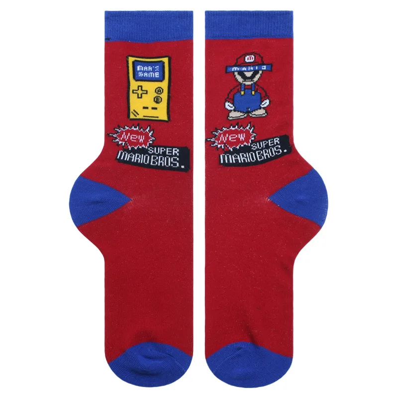 Neue-Baumwolle-m-nner-frauen-Crew-Socken-Lustige-Harajuku-Nette-Neuheit-Cartoon-sloth-Super-Mario-Weihnachten(13)