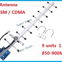 ZQTMAX 9 единиц 13dbi Yagi антенна N женским коннектором для усилителя сигнала мобильного телефона 824-960 МГц 850 900 CDMA GSM регенератор сигналов