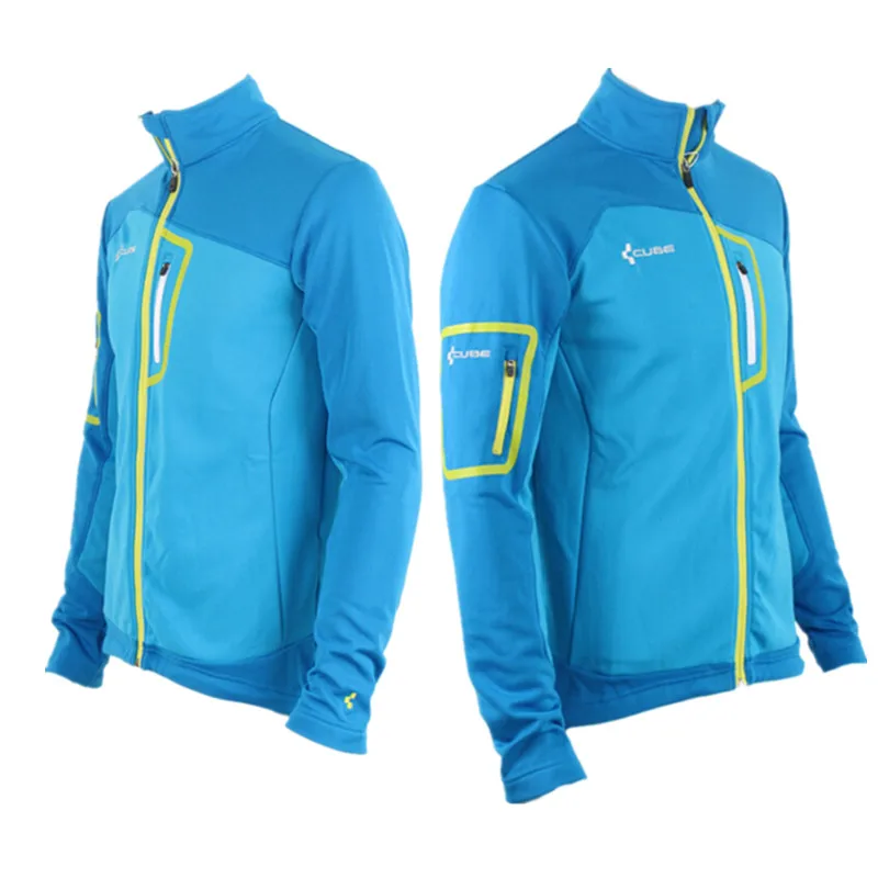 

New Cube Jacket Men Elastic Fleece Bike Jersey MTB KTM Windproof Warm jJacket Cycling Clothing Cube Downhill Coat