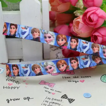 

DHK 3/8'' 5yards gril girl cartoon grosgrain ribbon hair bow diy party decoration OEM Wholesale 9mm C1248