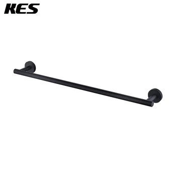 

KES 24-Inch SUS 304 Stainless Steel Kitchen Towel Bar Storage Organizer Hanger Wall Mount, Black Finish, A2000S60-BK