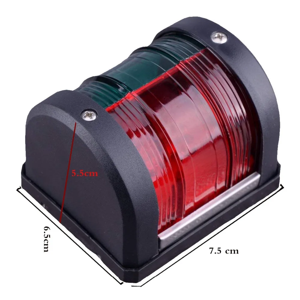 

Super Bright 112.5 Degree LED Marine Navigation Light Waterproof Boat Side Red&Green Bow Light 12V Marine Light