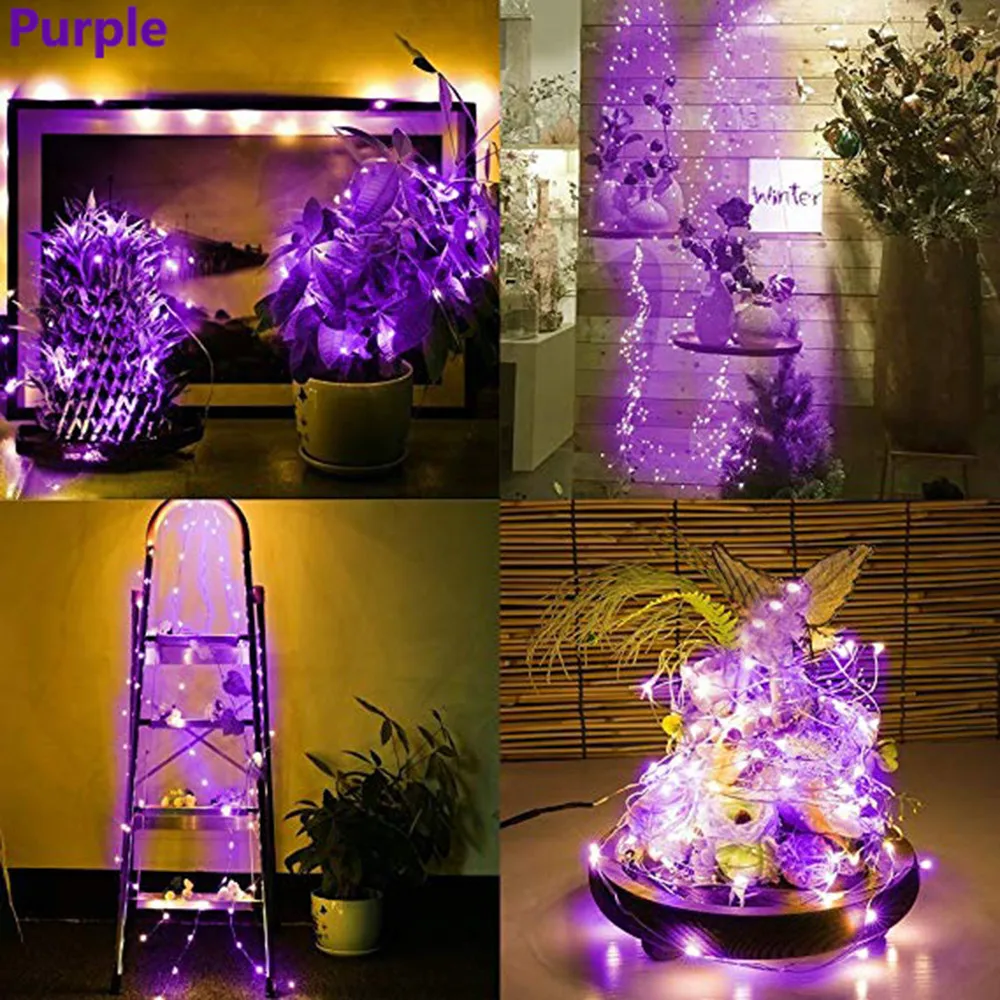 Purple Высокое качество 3 шт. 2 м 20LED Солнечный пробки винные бутылки пробкой Медный провод огни строки Фея лампы освещения Прямая - Испускаемый цвет: Purple