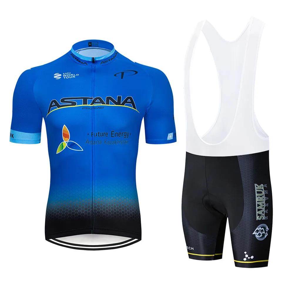 

2019 ASTANA blue Cycling team jersey 9D gel pads bike shors set mens quick dry pro BICYCLING Maillot Culotte clothing