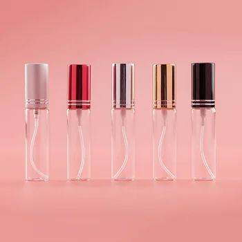

1Pc 5ml/10ML Portable Colorful Glass Refillable Perfume Bottle With Atomizer Empty Cosmetic Containers With Sprayer For Travel