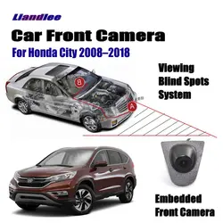 Liandlee автомобиль вид спереди Камера для Honda City 2008-2018 2015 2016 Логотип встраиваемый 4,3 "ЖК-дисплей Экран монитор прикуриватель переключатель