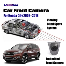 Liandlee Car Front View Camera For Honda City 2008-2018 2015 2016 Logo Embedded 4.3