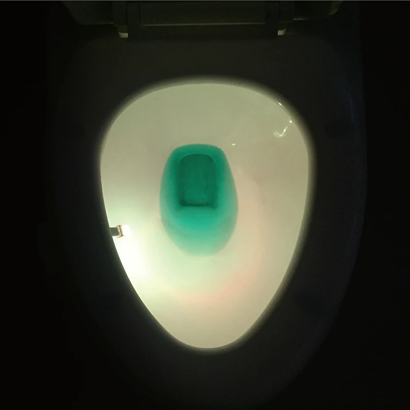 LAIMAIK датчик движения Туалет Свет Светодиодный светильник человеческого движения активации RGB ночное освещение автоматического 8 цветов Водонепроницаемый для WC ночник