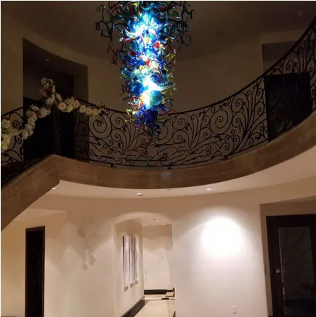 110/220 в AC Led бар свет офис лобби рот выдувное стекло Современная LED люстра