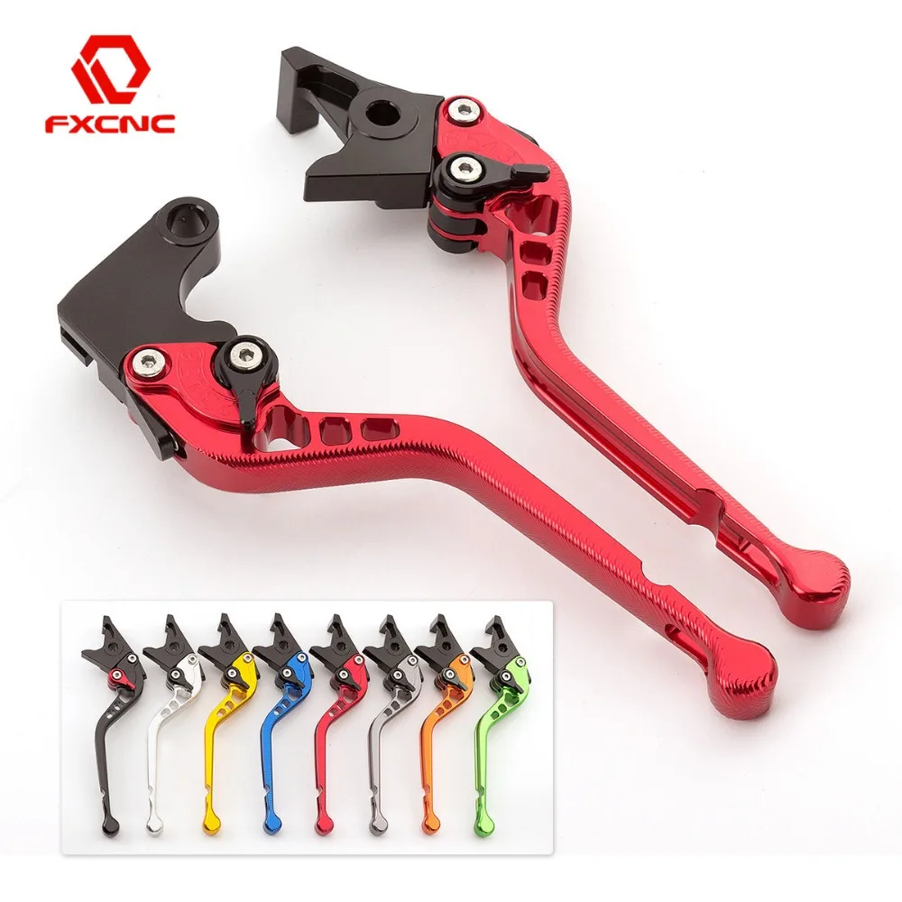 CNC Aluminum Adjustable 3D Motorcycle Brake Clutch Handle Levers Long ...