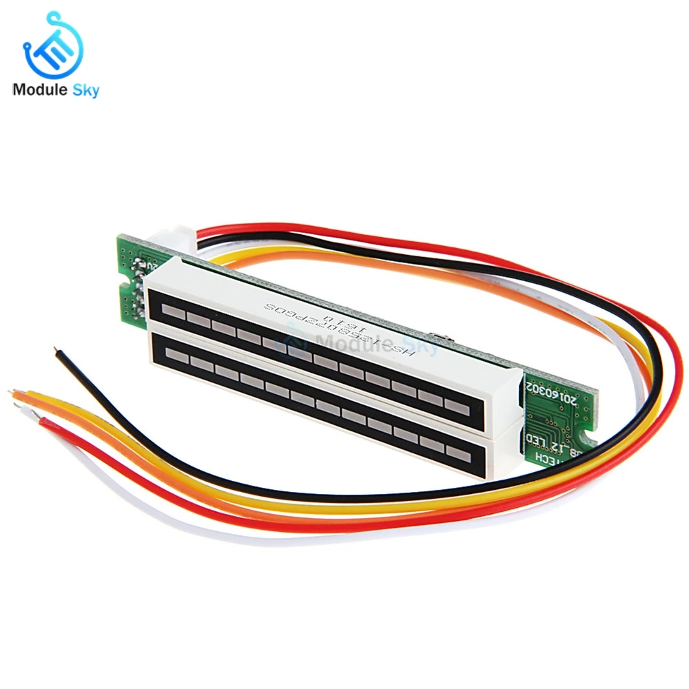 Mini Dual 12 Level Indicator VU Meter Stereo Amplifier