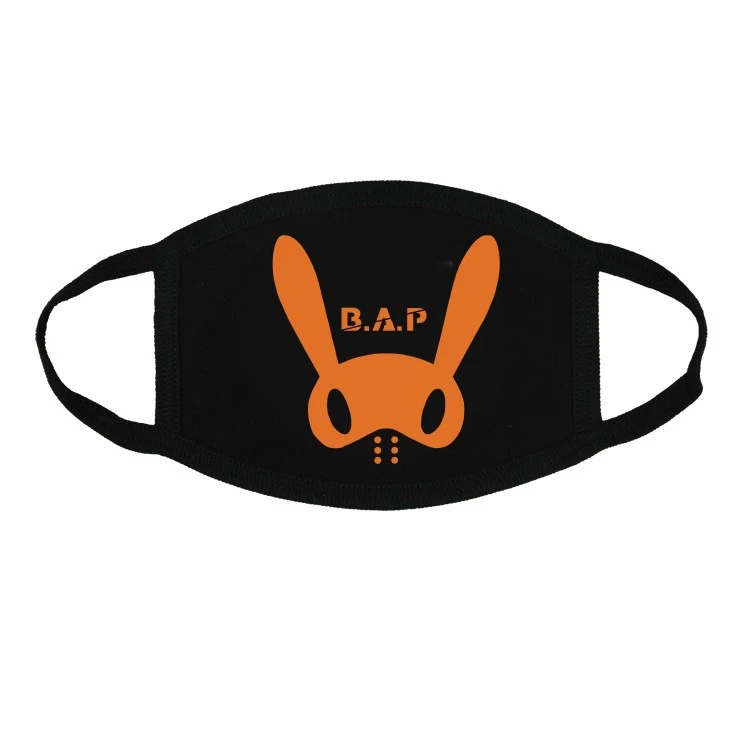 Новинка Черный B.A.P matoki Анти-пыль хлопковая маска для губ kpop bap маски для коллектива k-pop подростков маска для лица на муфельной уход за кожей лица респиратор - Цвет: Черный